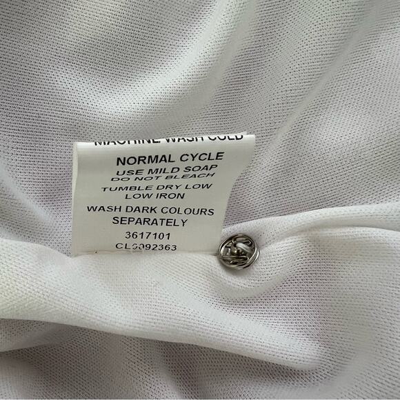 Eshakti Pink Vintage Floral Print Crepe Pleated Empire Dress Size Large or 14 - Picture 14 of 15